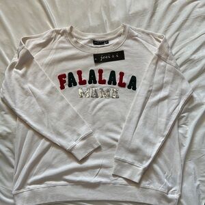 Christmas Sweater - White with Festive Accents